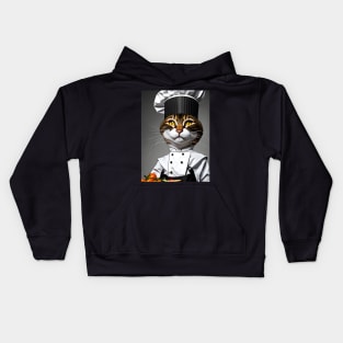 Chef Cat - Modern Digital Art Kids Hoodie